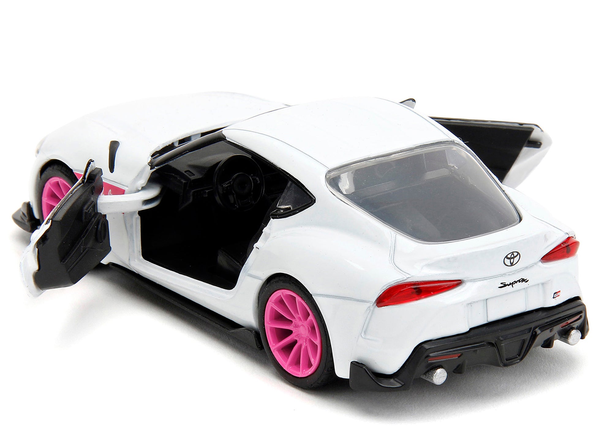 2020 Toyota Supra White Metallic with Pink Wheels "Pink Slips" Series 1/32 Diecast Model Car by Jada-DiecastModeler.com
