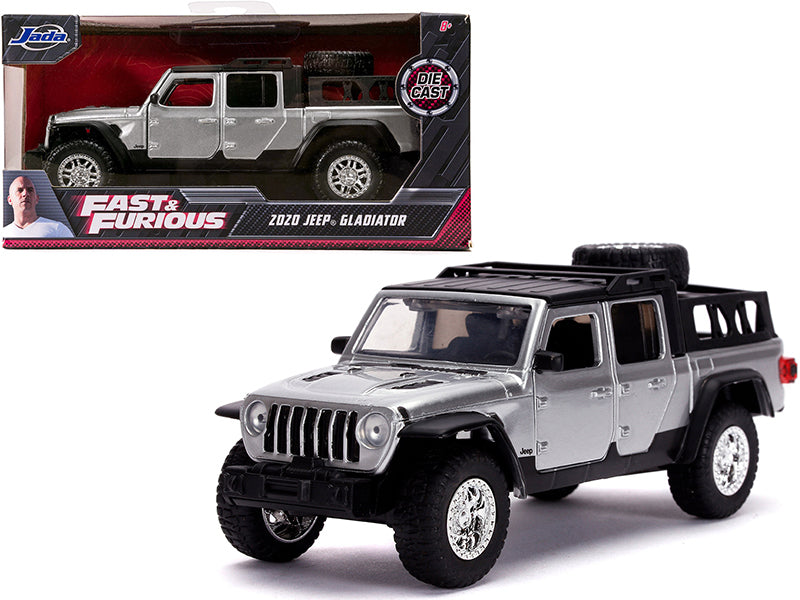 2020 Jeep Gladiator Pickup Truck Silver with Black Top "Fast & Furious" Movie 1/32 Diecast Model Car by Jada-DiecastModeler.com