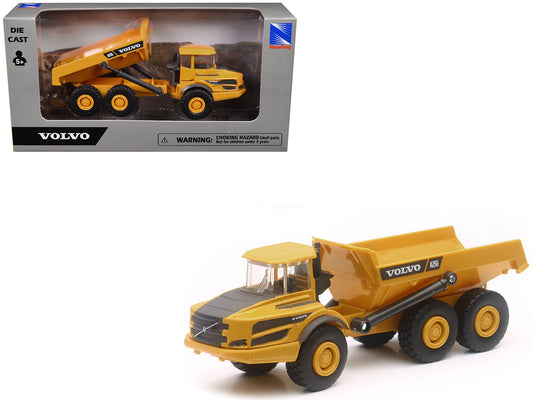 Volvo A25G Dump Truck Yellow Diecast Model by New Ray-DiecastModeler.com