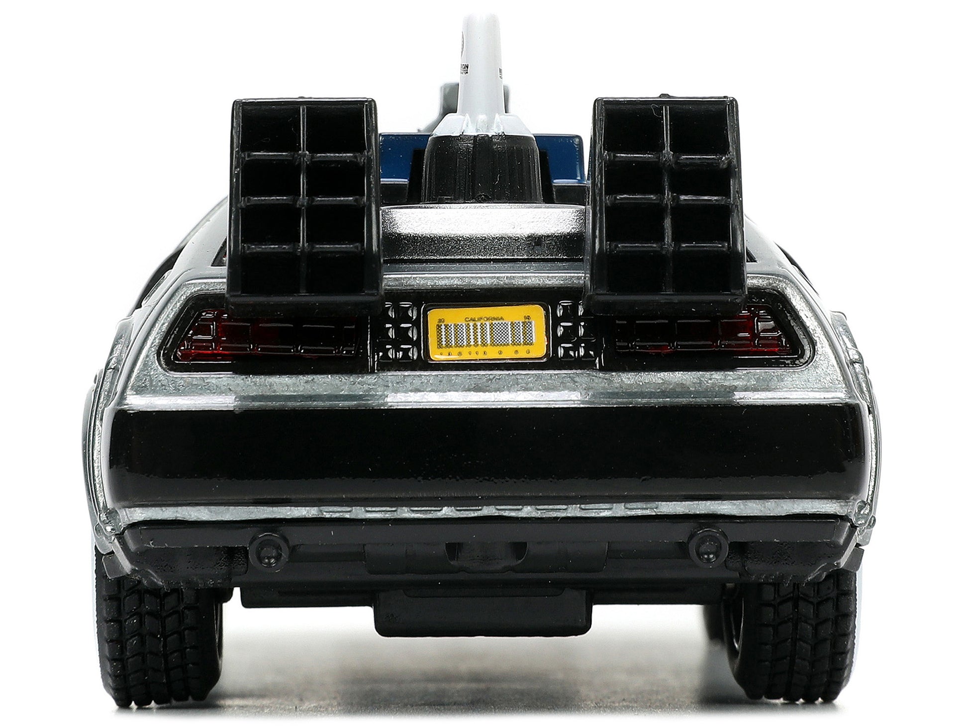 DeLorean DMC (Time Machine) Brushed Metal "Back to the Future Part III" (1990) Movie "Hollywood Rides" Series 1/32 Diecast Model Car by Jada-DiecastModeler.com