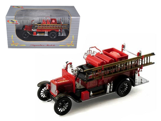 1926 Ford Model T Fire Engine Red and Black 1/32 Diecast Model by Signature Models-DiecastModeler.com