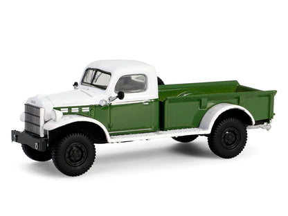 1950 Dodge Power Wagon Pickup Truck Green and White with 1/4 Ton Cargo Trailer Green "Hitch & Tow" Series 32 1/64 Diecast Model Cars by Greenlight