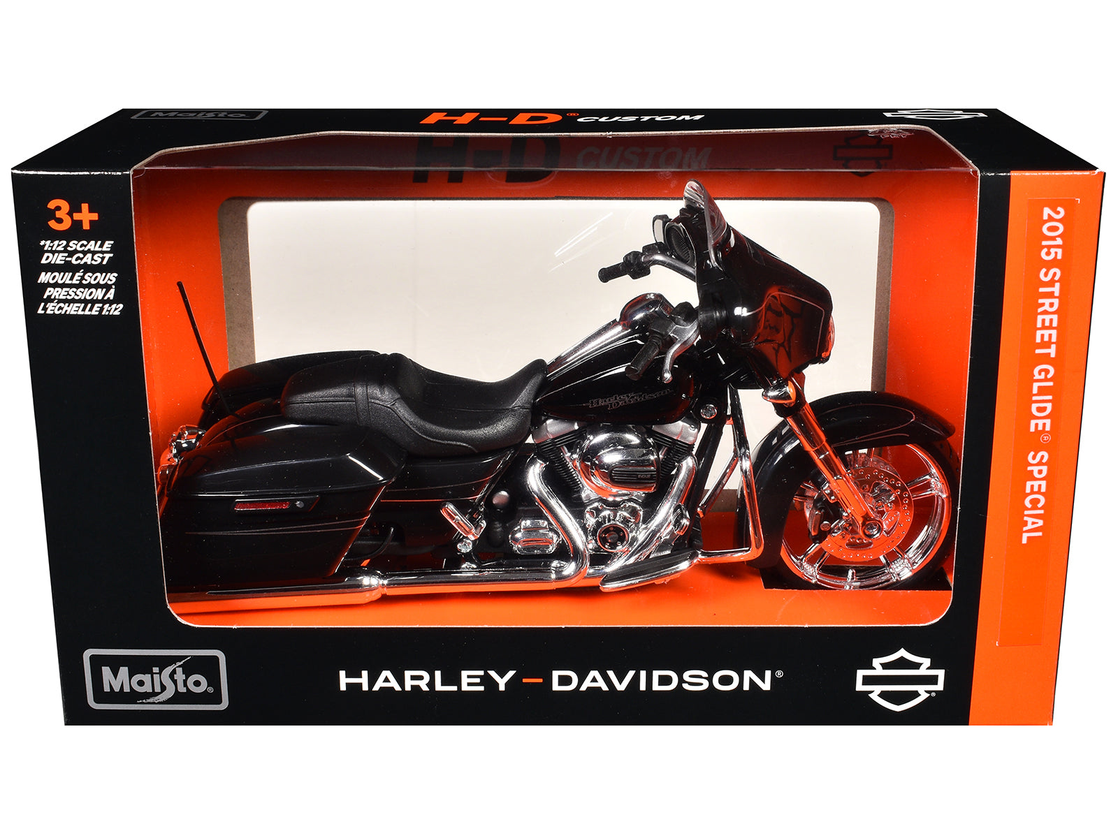 2015 Harley-Davidson Street Glide Special Black 1/12 Diecast Motorcycle Model by Maisto-DiecastModeler.com
