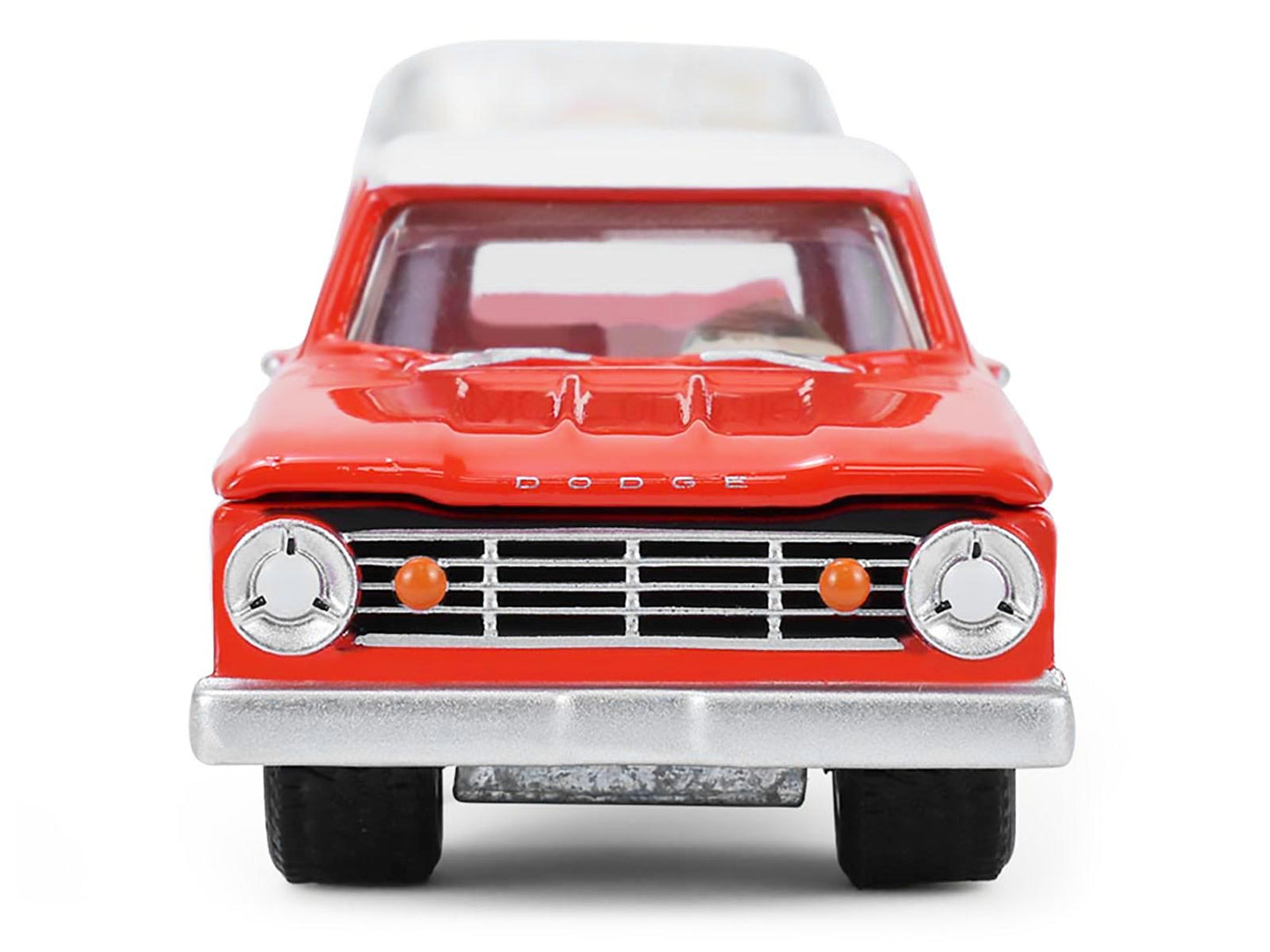 1967 Dodge D-100 Pickup Truck Red with White Top with Boat and Trailer "Hitch & Tow" Series 33 1/64 Diecast Model Cars by Greenlight
