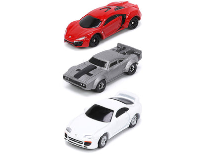 "Fast & Furious" Movie 3 piece Set Series 4 "Nano Hollywood Rides" Series Diecast Model Cars by Jada-DiecastModeler.com
