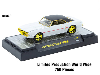 "Auto-Thentics" 6 piece Set Release 101 IN DISPLAY CASES Limited Edition 1/64 Diecast Model Cars by M2 Machines-DiecastModeler.com