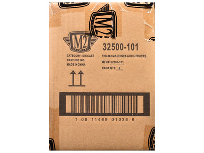 "Auto-Thentics" 6 piece Set Release 101 IN DISPLAY CASES Limited Edition 1/64 Diecast Model Cars by M2 Machines