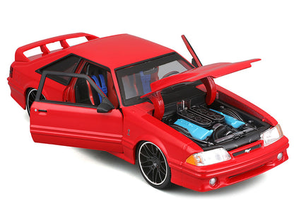 1993 Ford Mustang SVT Cobra Red "Classic Muscle" "Maisto Design" Series 1/24 Diecast Model Car by Maisto-DiecastModeler.com
