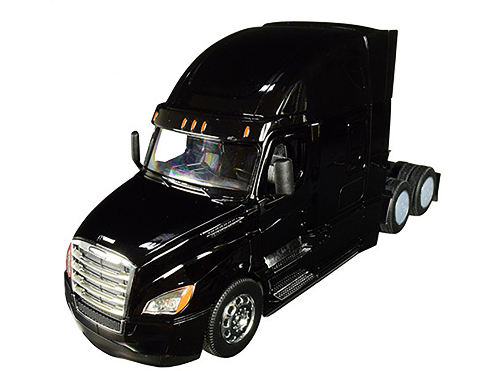 Freightliner Cascadia Truck Black "Transporter" 1/32 Diecast Model by Welly-DiecastModeler.com