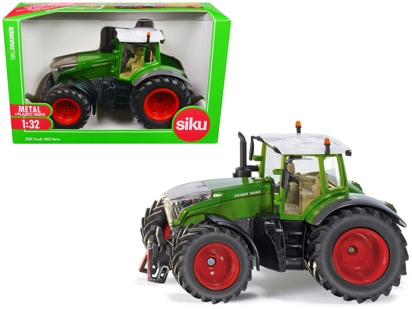 Fendt 1050 Vario Tractor Green with White Top 1/32 Diecast Model by Siku-DiecastModeler.com