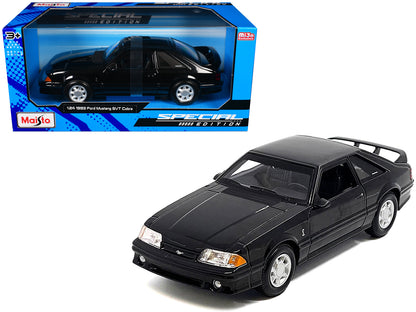 1993 Ford Mustang SVT Cobra Black "Special Edition" Series 1/24 Diecast Model Car by Maisto