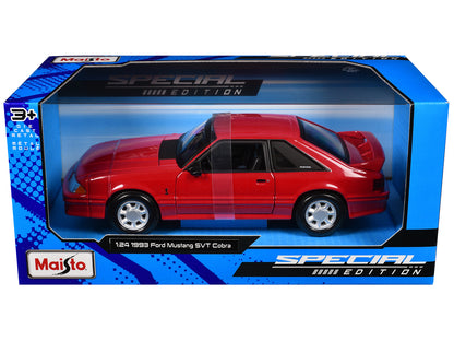 1993 Ford Mustang SVT Cobra Red "Special Edition" Series 1/24 Diecast Model Car by Maisto