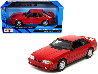 1993 Ford Mustang SVT Cobra Red "Special Edition" Series 1/24 Diecast Model Car by Maisto