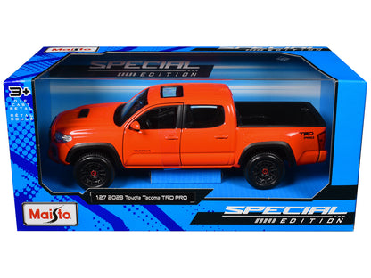 2023 Toyota Tacoma TRD PRO Pickup Truck Solar Octane Orange with Sunroof "Special Edition" Series 1/27 Diecast Model Car by Maisto-DiecastModeler.com