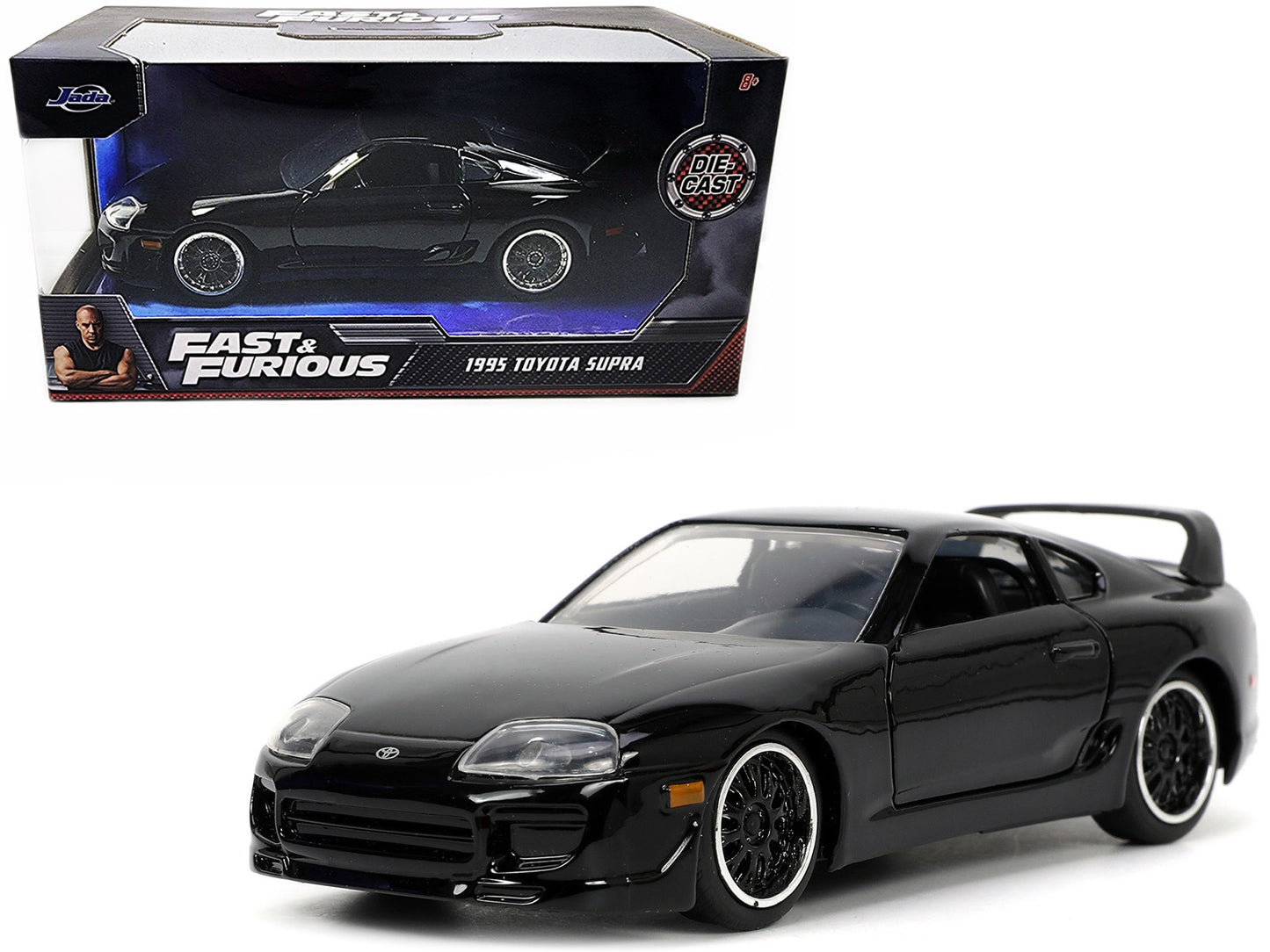 1995 Toyota Supra Black "Fast & Furious" Movie 1/32 Diecast Model Car by Jada-DiecastModeler.com