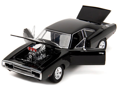 Dom's Dodge Charger R/T Black "Fast & Furious" (2009) Movie "TrueSpec" Series 1/24 Diecast Model Car by Jada