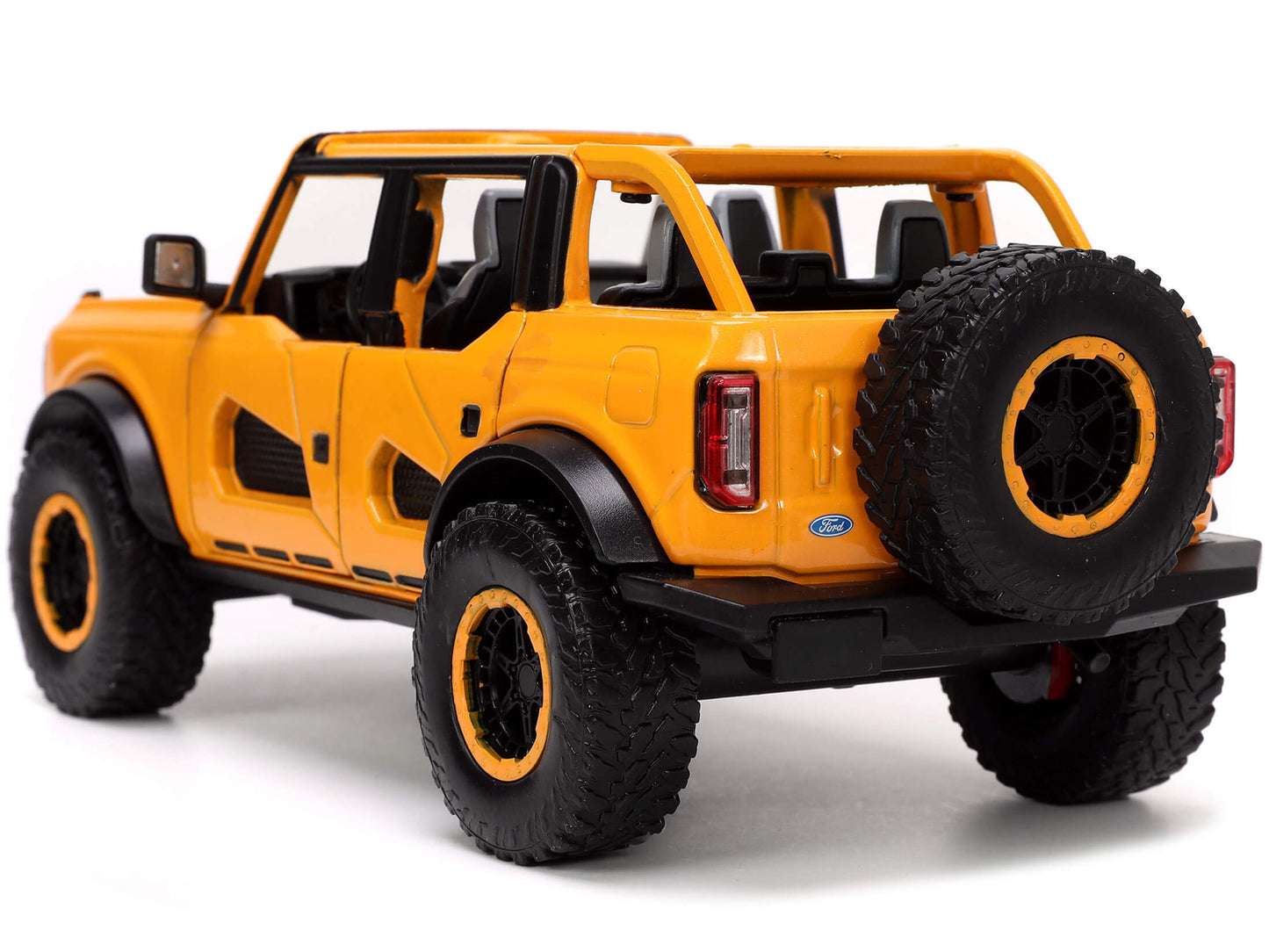 2021 Ford Bronco Orange Metallic with Extra Wheels "Just Trucks" Series 1/24 Diecast Model Car by Jada-DiecastModeler.com