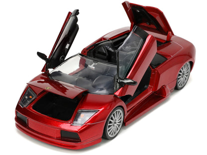 Lamborghini Murcielago Roadster Red Metallic "Hyper-Spec" Series 1/24 Diecast Model Car by Jada-DiecastModeler.com