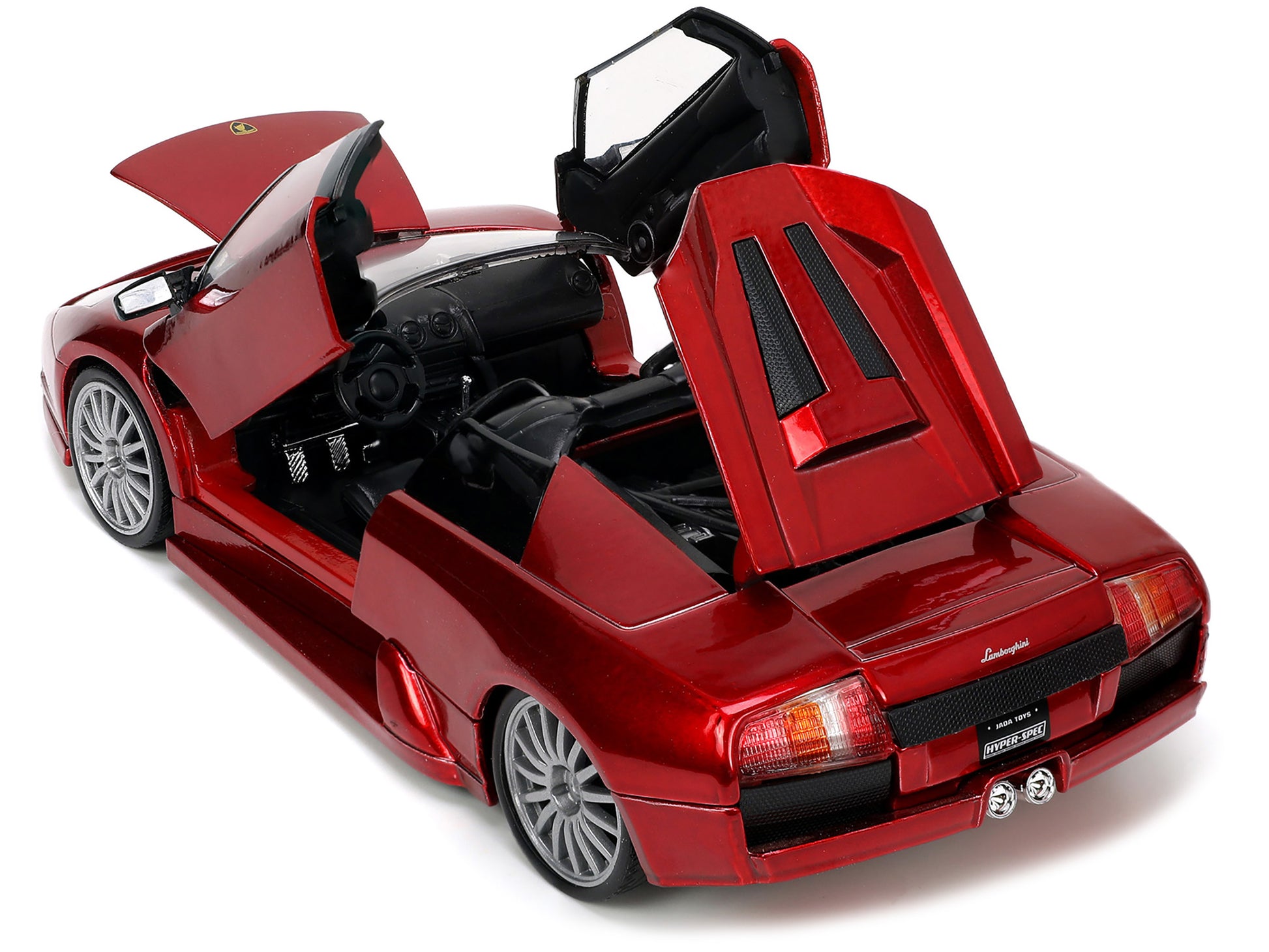 Lamborghini Murcielago Roadster Red Metallic "Hyper-Spec" Series 1/24 Diecast Model Car by Jada-DiecastModeler.com