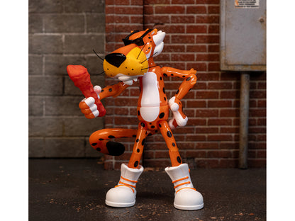 Chester Cheetah 5.5" Glow-in-the-Dark Figure with Accessories and Alternate Head and Hands "Flamin' Hot Cheetos Crunchy" Model by Jada-DiecastModeler.com