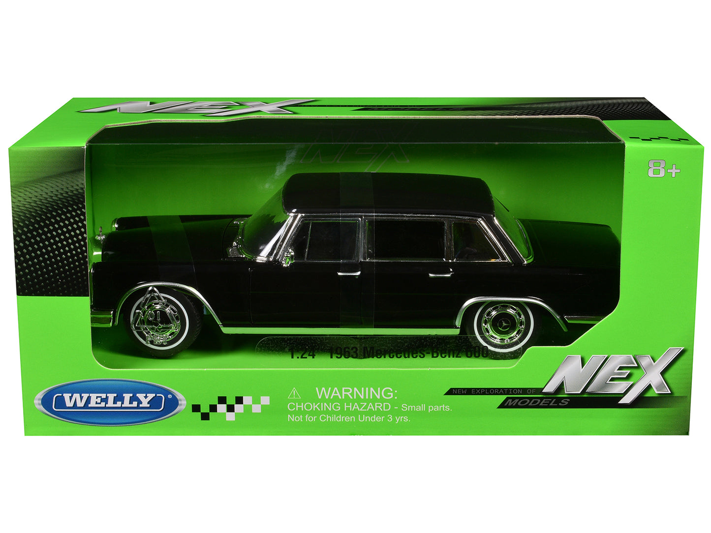 1963 Mercedes-Benz 600 Black "NEX Models" Series 1/24 Diecast Model Car by Welly-DiecastModeler.com