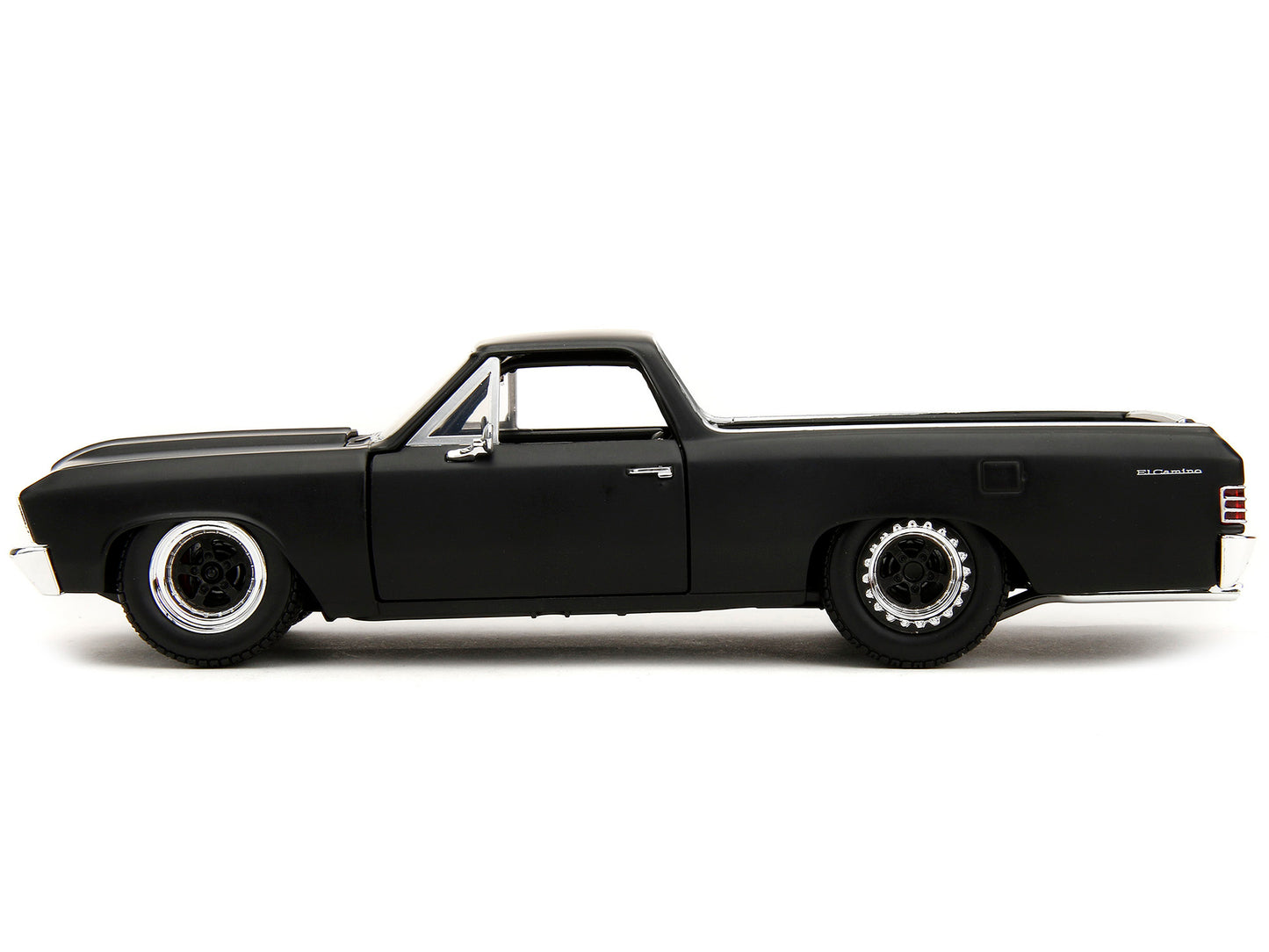 1967 Chevrolet El Camino Matt Black "Fast & Furious" Series 1/24 Diecast Model Car by Jada-DiecastModeler.com