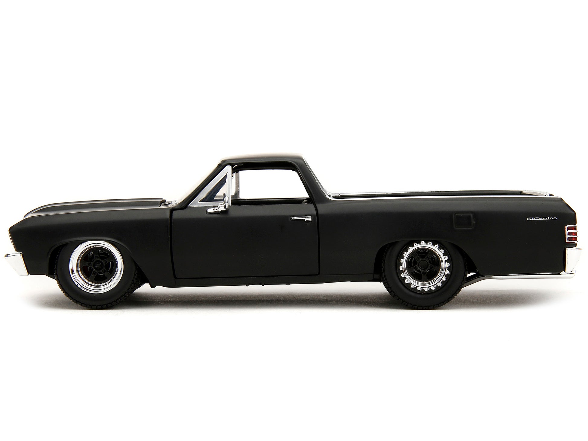 1967 Chevrolet El Camino Matt Black "Fast & Furious" Series 1/24 Diecast Model Car by Jada-DiecastModeler.com