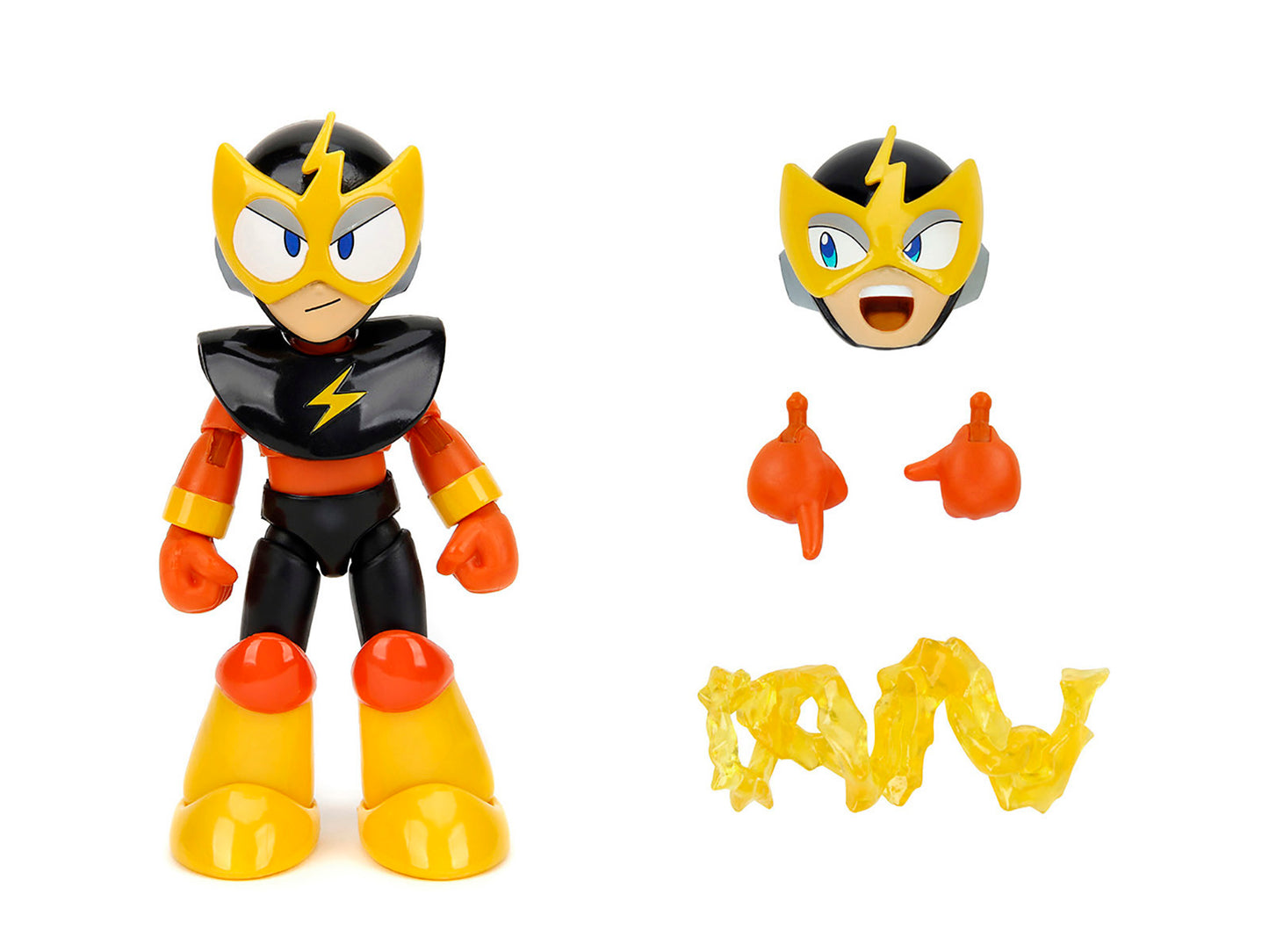 Elec Man 4.5" Moveable Figure with Accessories and Alternate Head and Hands "Mega Man" (1987) Video Game Model by Jada-DiecastModeler.com