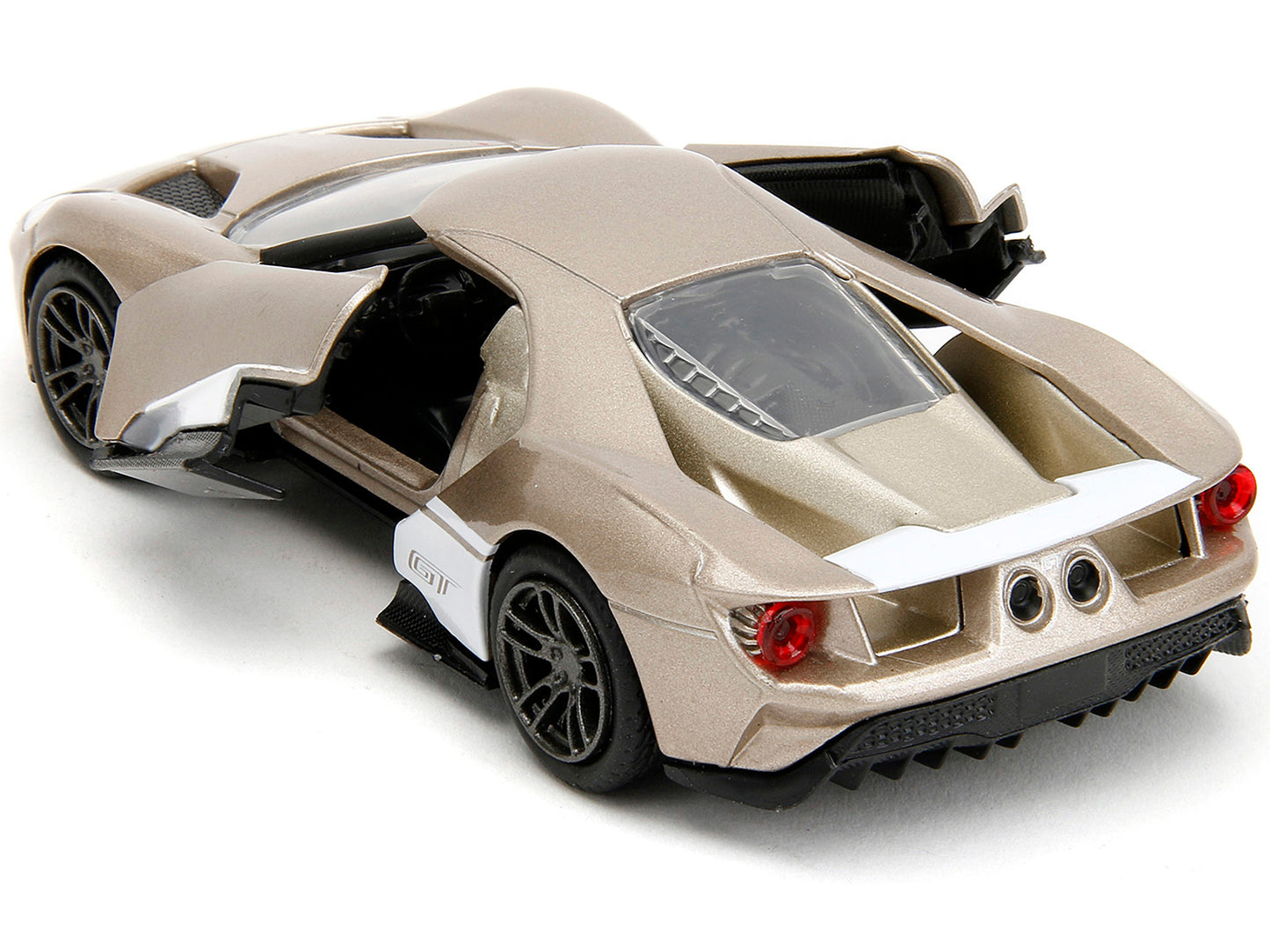 2017 Ford GT Gold Metallic with White Accents "Pink Slips" Series 1/32 Diecast Model Car by Jada