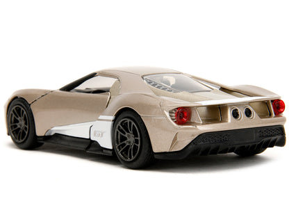 2017 Ford GT Gold Metallic with White Accents "Pink Slips" Series 1/32 Diecast Model Car by Jada