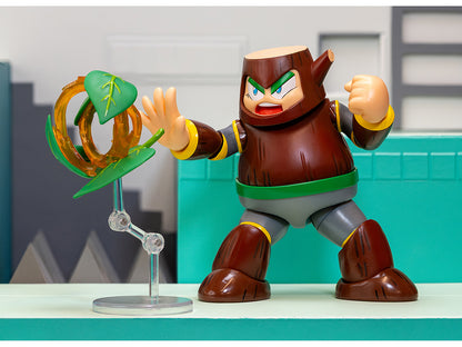 Wood Man 5" Moveable Figure (Deluxe Version) with Accessories and Alternate Head and Hands "Mega Man" (1987) Video Game Model by Jada-DiecastModeler.com