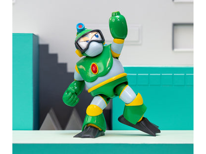 Bubble Man 5" Moveable Figure (Deluxe Version) with Accessories and Alternate Head and Hands "Mega Man" (1987) Video Game Model by Jada-DiecastModeler.com