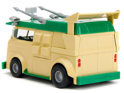 Party Wagon Green and Beige "Teenage Mutant Ninja Turtles" "Hollywood Rides" Series Diecast Model Car by Jada-DiecastModeler.com