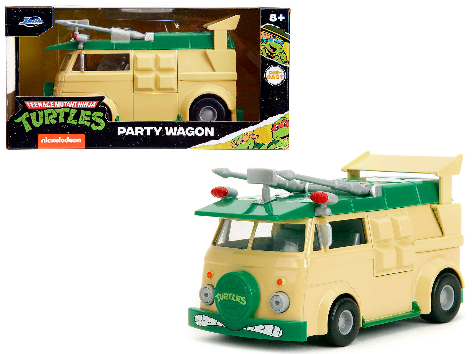Party Wagon Green and Beige "Teenage Mutant Ninja Turtles" "Hollywood Rides" Series Diecast Model Car by Jada-DiecastModeler.com