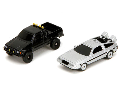 Hill Valley Courthouse Diorama with Black Pickup Truck and Delorean "Back to the Future" (1985) Movie "Nano Scene" Series Model by Jada-DiecastModeler.com