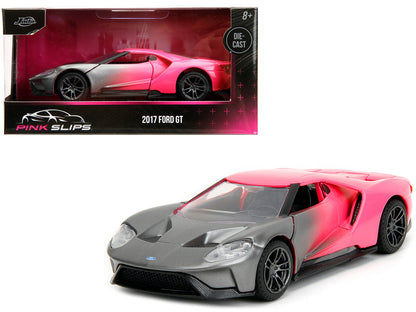 2017 Ford GT Gray Metallic and Pink Gradient "Pink Slips" Series 1/32 Diecast Model Car by Jada-DiecastModeler.com
