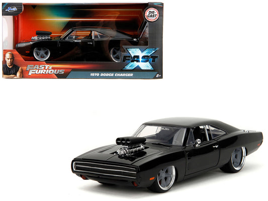 1970 Dodge Charger R/T Black "Fast X" (2023) Movie "Fast & Furious" Series 1/24 Diecast Model Car by Jada-DiecastModeler.com