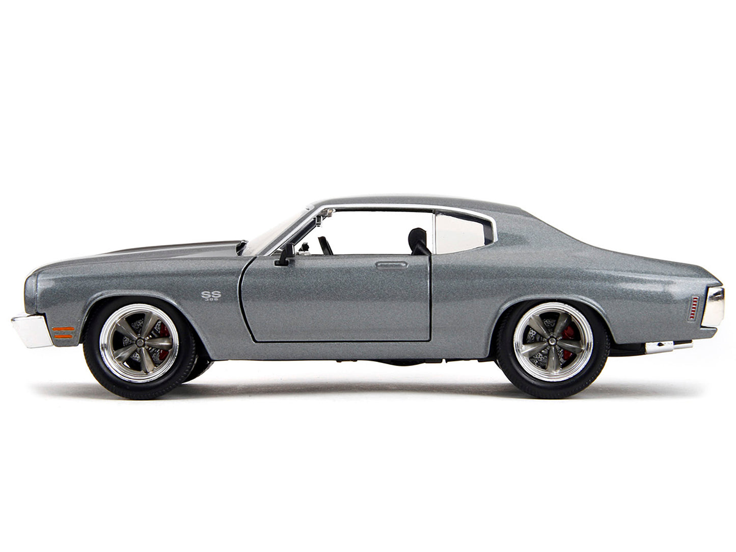 1970 Chevrolet Chevelle SS Gray Metallic with Black Stripes "Fast & Furious" (2009) Movie "Fast & Furious" Series 1/24 Diecast Model Car by Jada-DiecastModeler.com