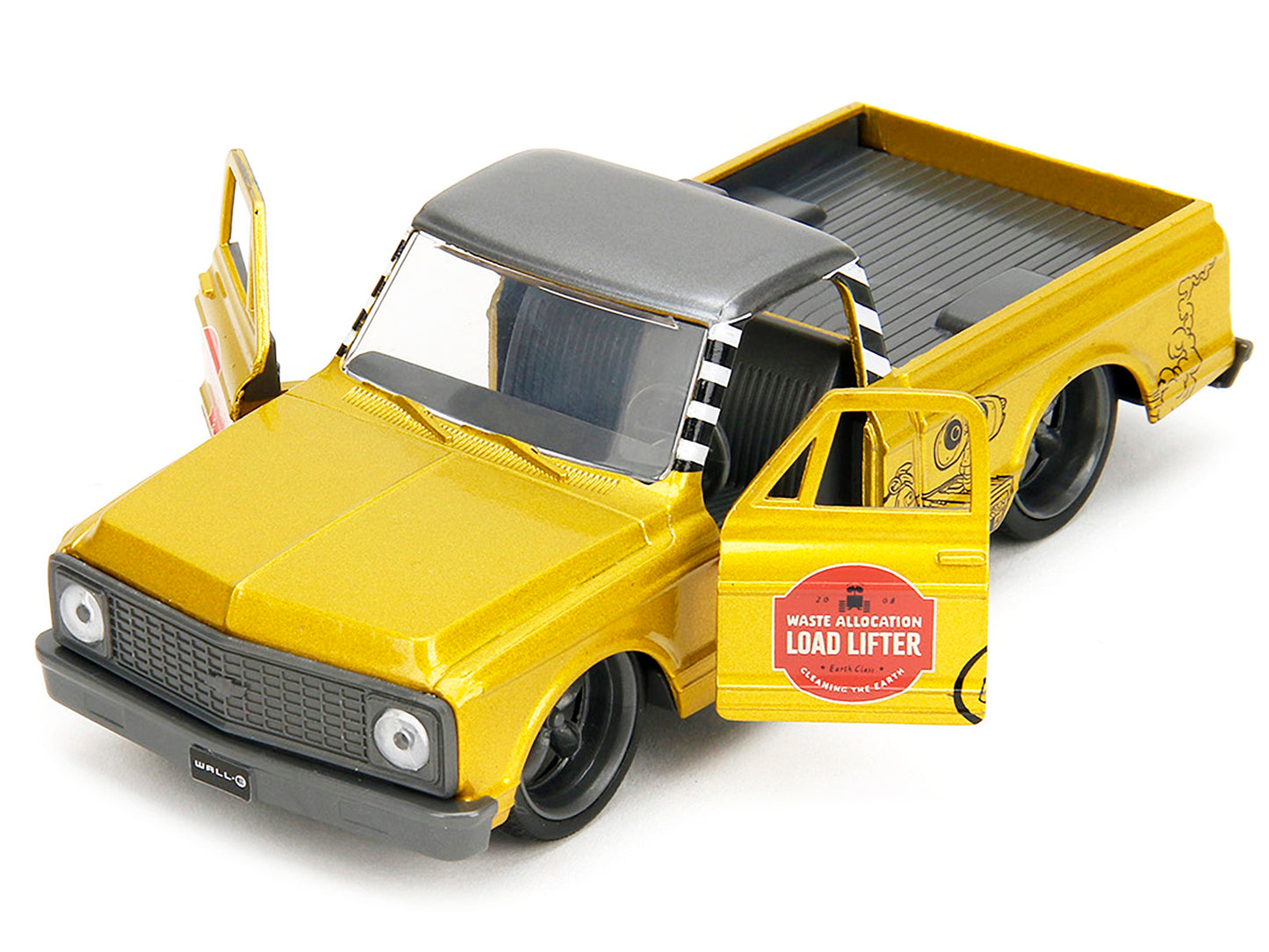 1972 Chevrolet Cheyenne Pickup Truck Gold Metallic with Gray Top "Wall-E" (2008) Movie "Hollywood Rides" Series 1/32 Diecast Model Car by Jada
