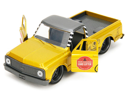 1972 Chevrolet Cheyenne Pickup Truck Gold Metallic with Gray Top "Wall-E" (2008) Movie "Hollywood Rides" Series 1/32 Diecast Model Car by Jada