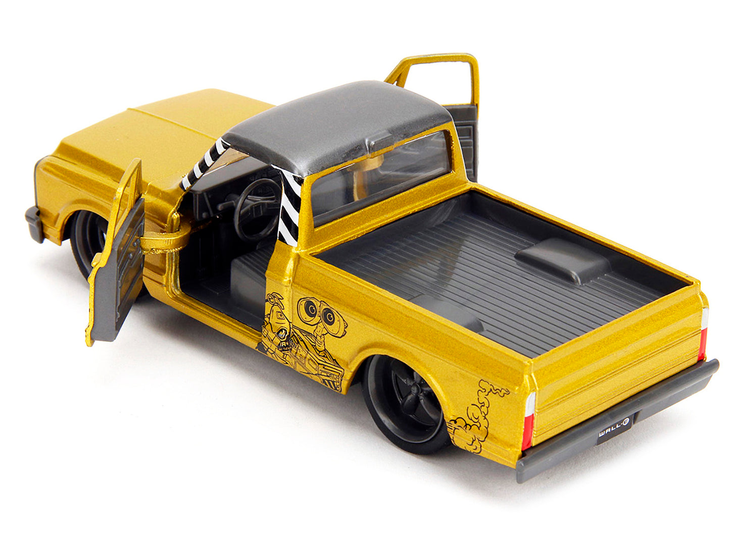 1972 Chevrolet Cheyenne Pickup Truck Gold Metallic with Gray Top "Wall-E" (2008) Movie "Hollywood Rides" Series 1/32 Diecast Model Car by Jada