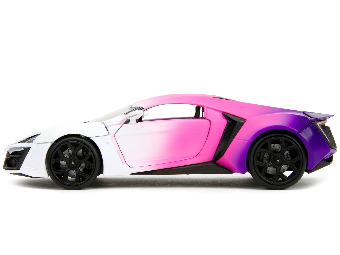 Lykan Hypersport White Pink and Purple Gradient "Pink Slips" Series 1/24 Diecast Model Car by Jada-DiecastModeler.com