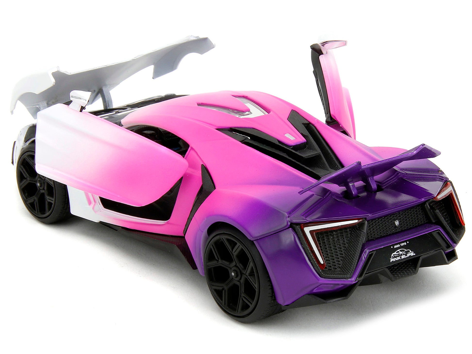 Lykan Hypersport White Pink and Purple Gradient "Pink Slips" Series 1/24 Diecast Model Car by Jada-DiecastModeler.com