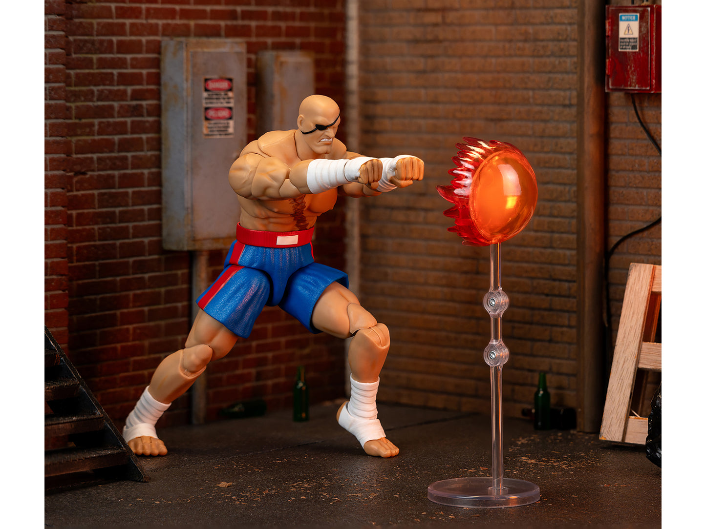 Sagat 7.5" Moveable Figure with Accessories and Alternate Head and Hands "Ultra Street Fighter II: The Final Challengers" (2017) Video Game Model by Jada