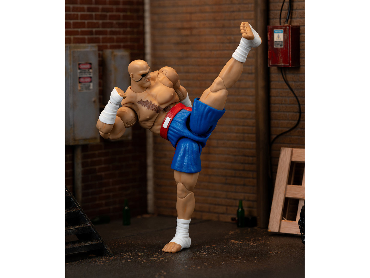 Sagat 7.5" Moveable Figure with Accessories and Alternate Head and Hands "Ultra Street Fighter II: The Final Challengers" (2017) Video Game Model by Jada