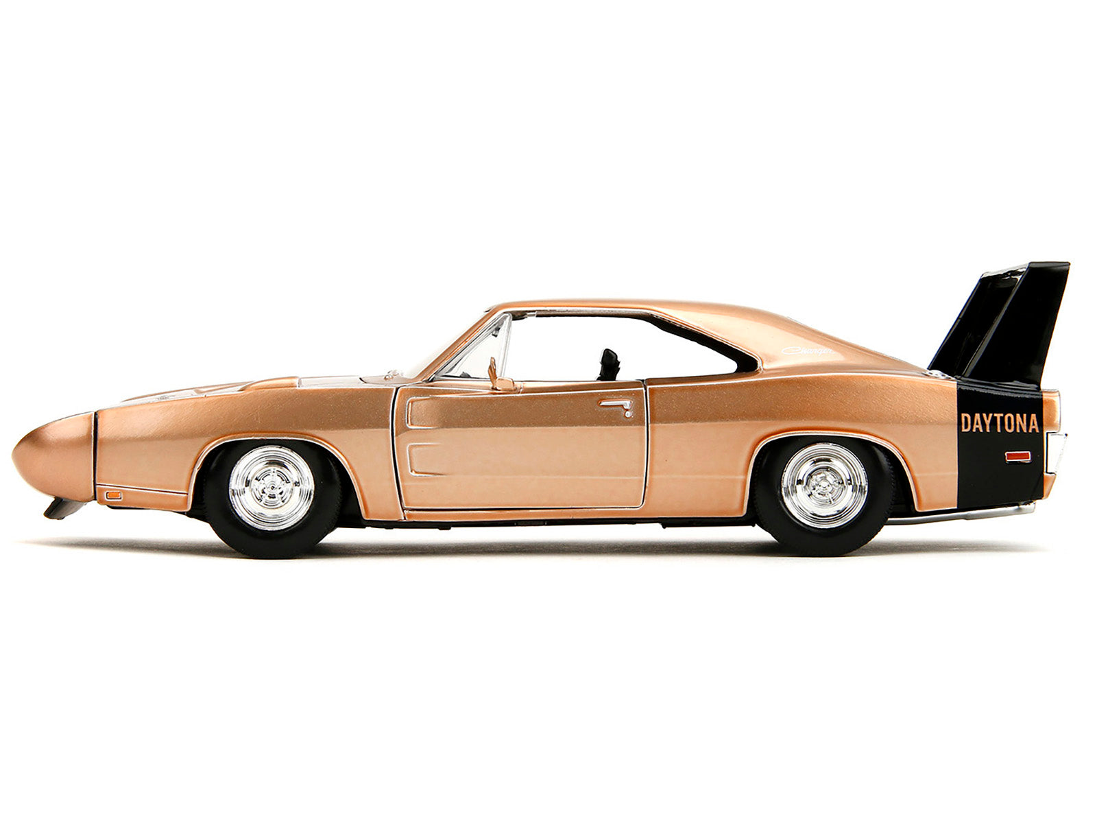 1969 Dodge Charger Daytona Bronze Metallic with Black Tail Stripe "Bigtime Muscle" Series 1/24 Diecast Model Car by Jada-DiecastModeler.com