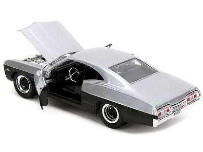 1967 Chevrolet Impala SS Silver Metallic and Black "Bigtime Muscle" Series 1/24 Diecast Model Car by Jada-DiecastModeler.com