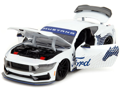 2024 Ford Mustang Dark Horse White with "Mustang Horse Graphics" "Bigtime Muscle" Series 1/24 Diecast Model Car by Jada-DiecastModeler.com