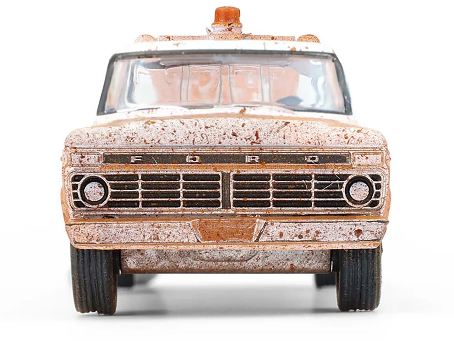 1973 Ford F-100 Tow Truck White (Weathered) "Blue Collar Collection" Series 14 1/64 Diecast Model Car by Greenlight