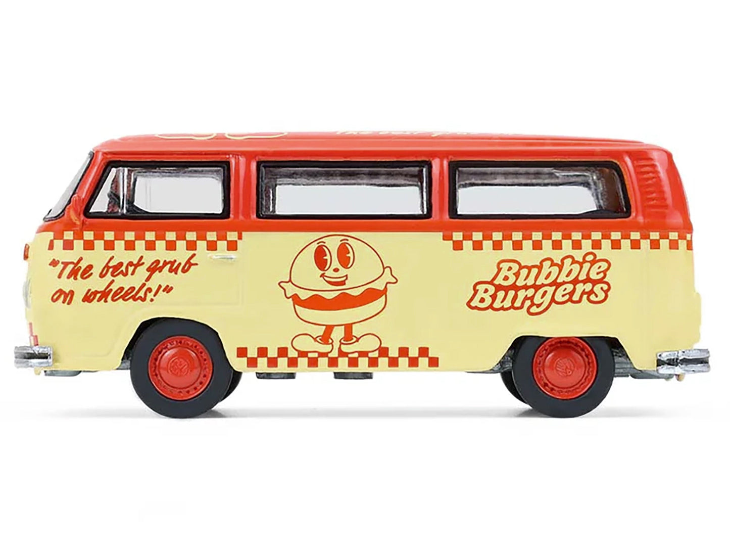 1975 Volkswagen Type 2 Van "Bubbie Burgers Food Truck" Orange and Cream "Blue Collar Collection" Series 14 1/64 Diecast Model Car by Greenlight-DiecastModeler.com